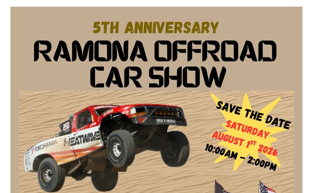 Ramona Off-Road Car Show partial flyer August 2026